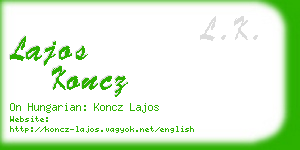 lajos koncz business card